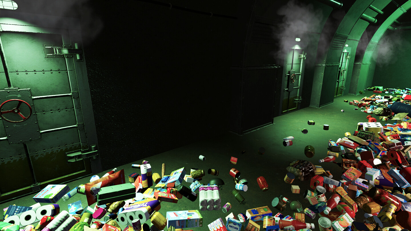 A load of scattered supplies — official art